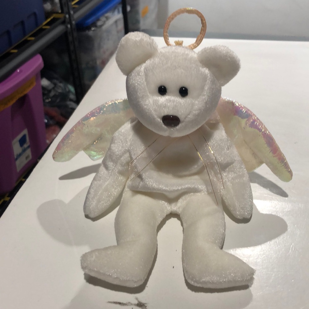 TY Beanie Baby Halo white Angel bear